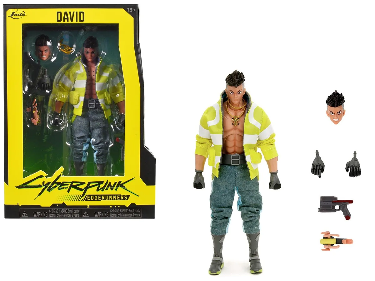 Jada Jada David Martinez 6" Moveable Figure Cyberpunk Edgerunners 2022 TV Model hobby collectible — product photo