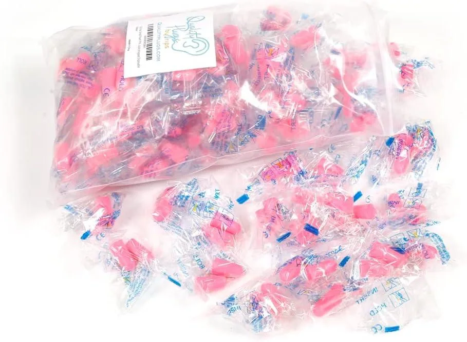 Quality Plugs by Rips Quality Plugs by Rips 100 Pairs Small Foam Ear Plugs 30dB Pink — product photo