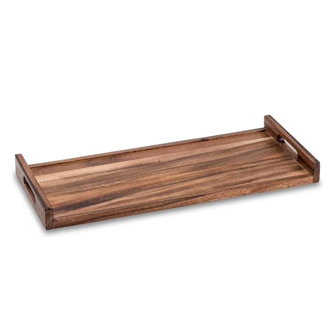 Kalmar Home Kalmar Home Long Serving Tray Solid Bottom Acacia Wood — product photo