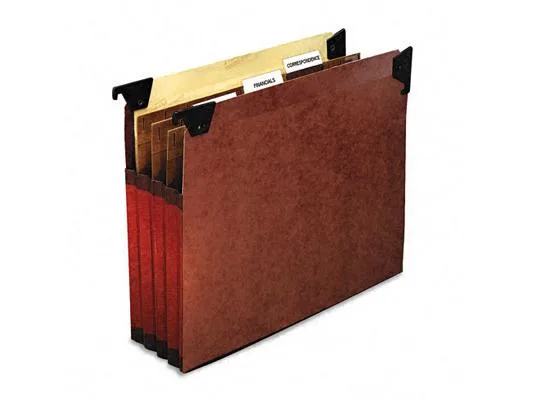 TOPS TOPS 45422 3.5" Expansion Swing Hook File Pockets Letter Red 5/BX — product photo