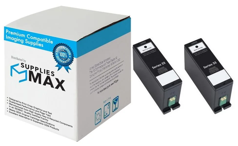 SuppliesMax SuppliesMax S312BLK Black Inkjet Cartridge 2-Pack 750 Pages — product photo