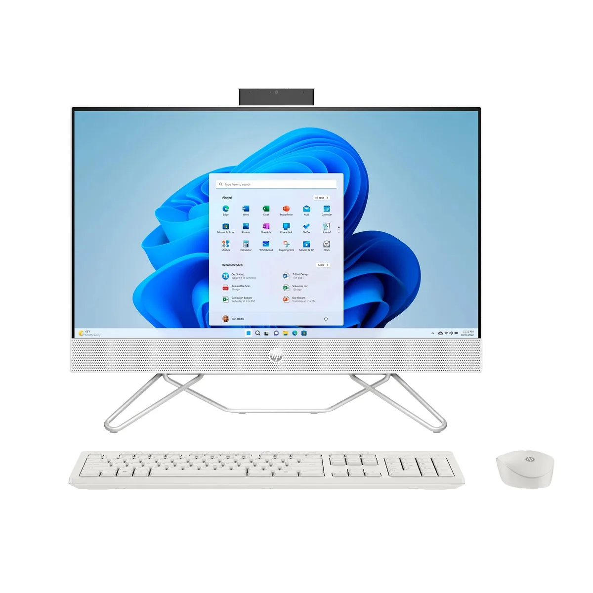 HP HP 23.8" Touch All-in-One Core i3-1215U 8GB 256GB Starry White — product photo