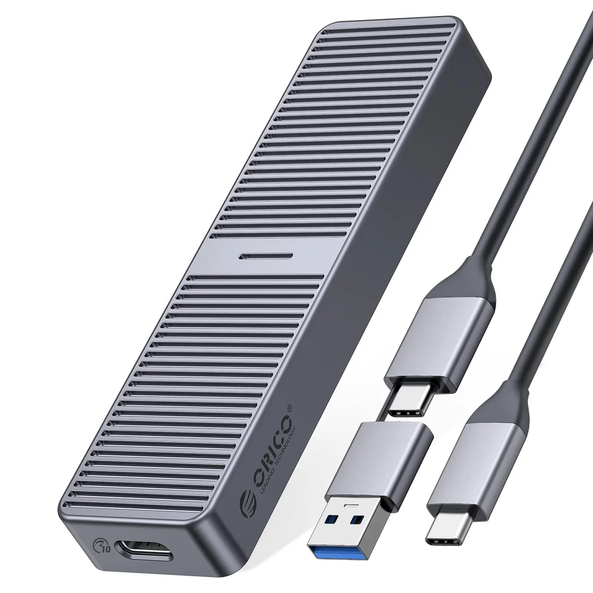 Orico Orico M.2 NVMe SSD Enclosure USB-C 10Gbps Aluminum Gray — product photo