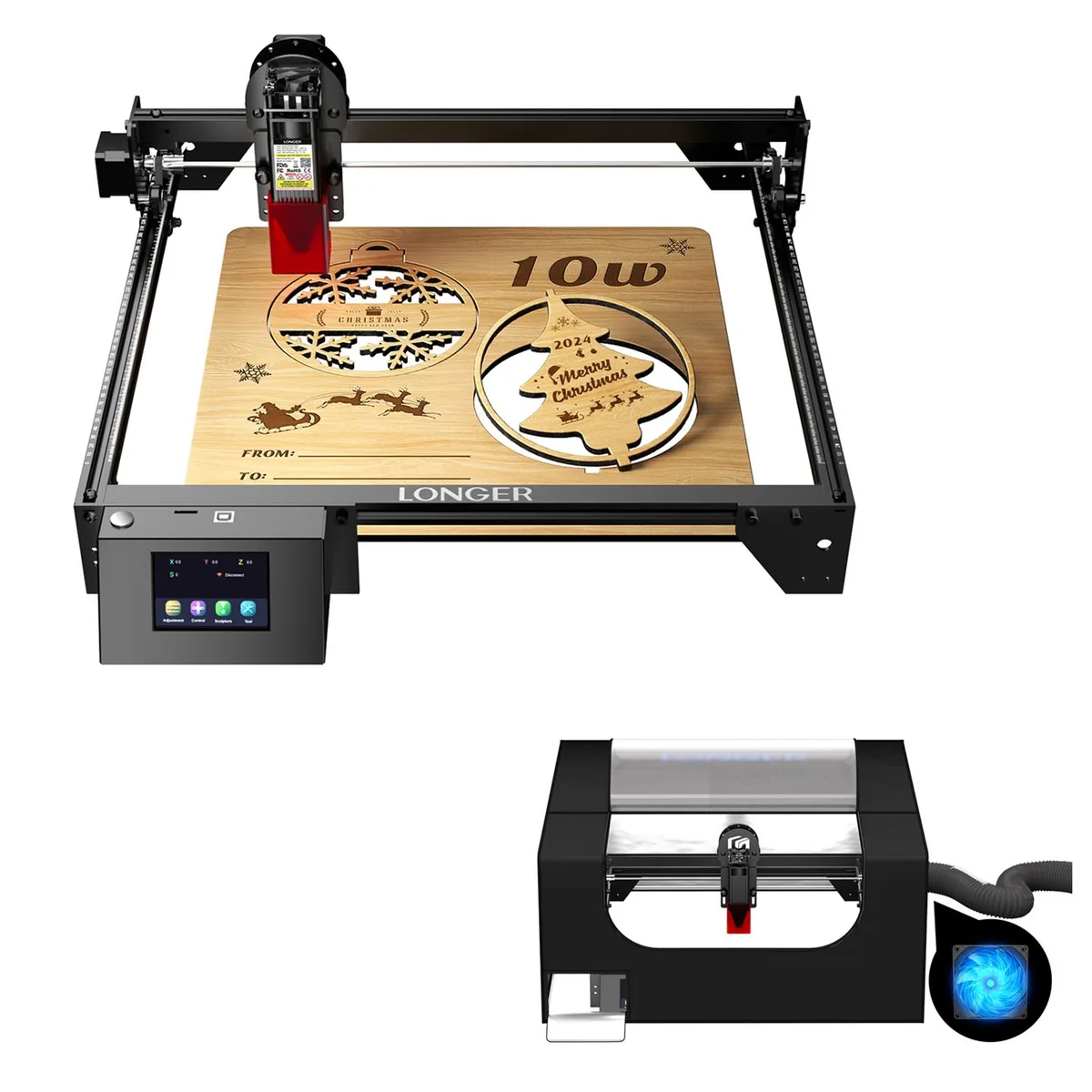 LONGER LONGER RAY5 10W Laser Engraver &amp; Enclosure — product photo