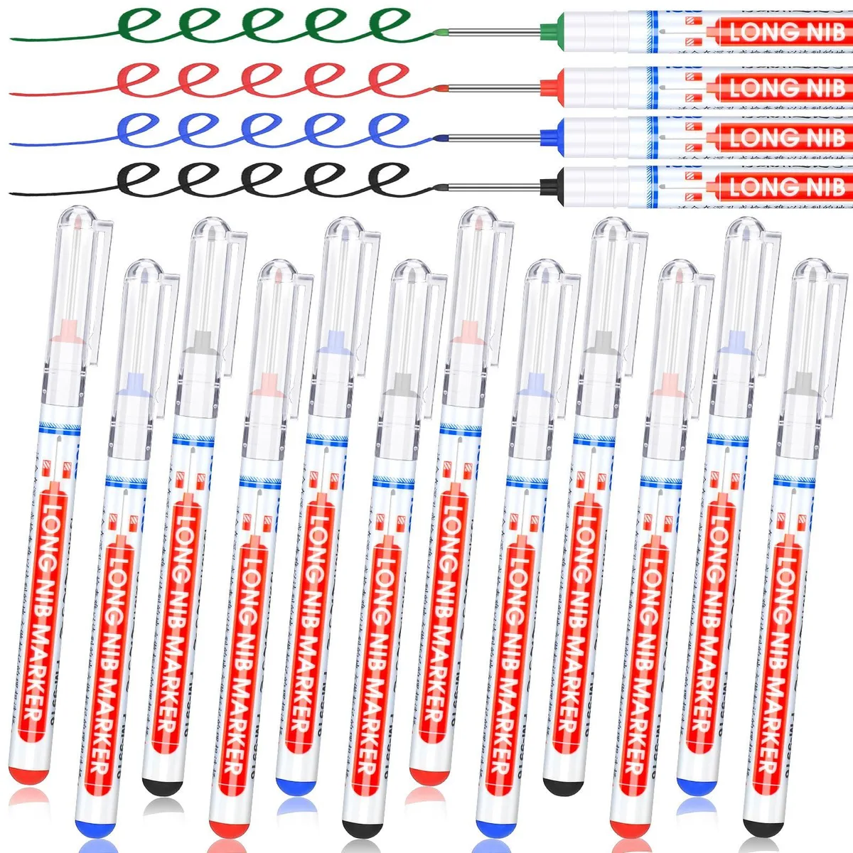  Marspark 12 Pcs Long Nib Deep Hole Marker 20mm Multicolor — product photo