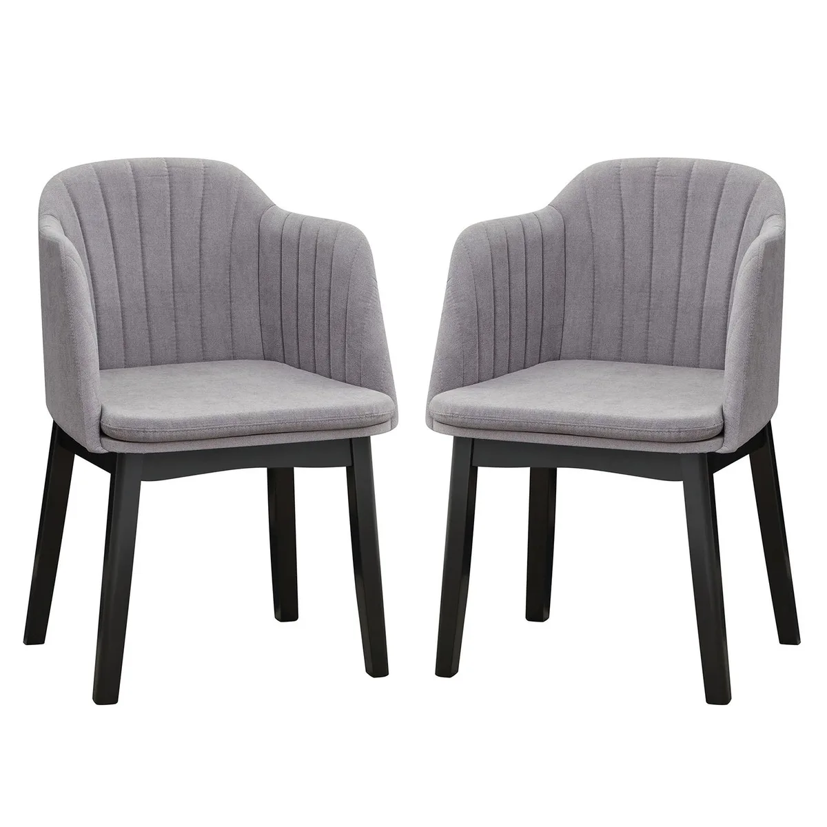 SlickBlue SlickBlue Upholstered Velvet Dining Chairs Set of 2 Grey — product photo