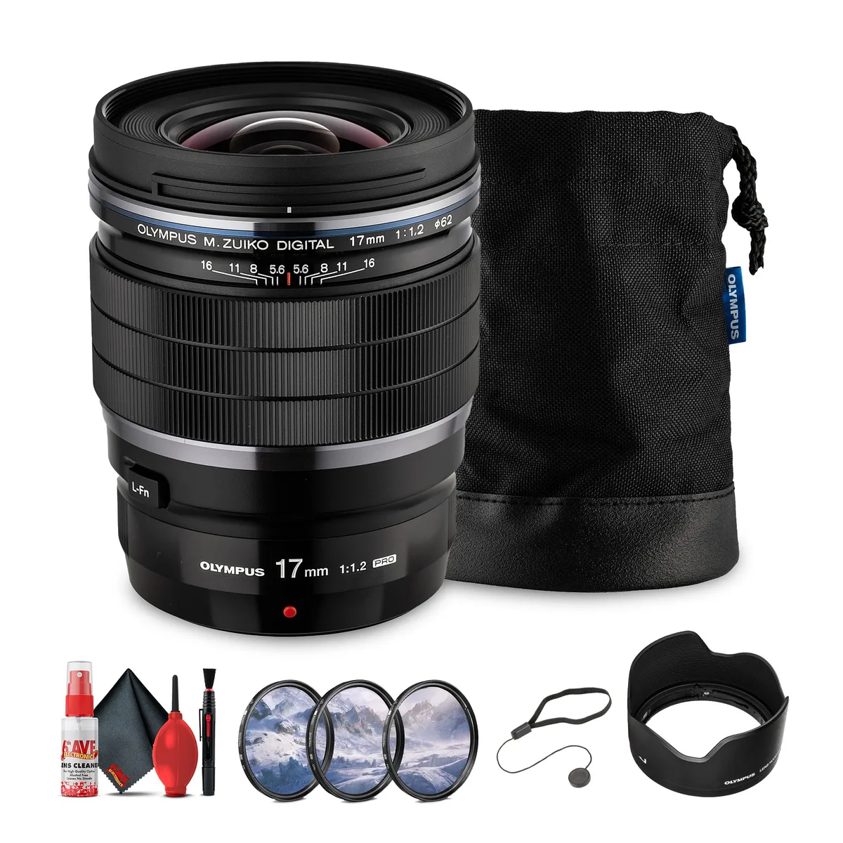 Olympus America Inc. Olympus M.Zuiko Digital ED 17mm f/1.2 PRO Bundle camera lens — product photo