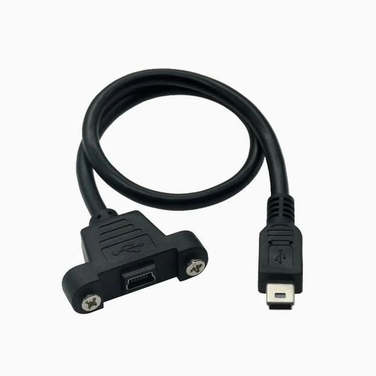 Aomoproing Aomoproing Mini USB 2.0 Male-Female Extension Cable 0.3-0.5 m Screw-Hole Mount — product photo