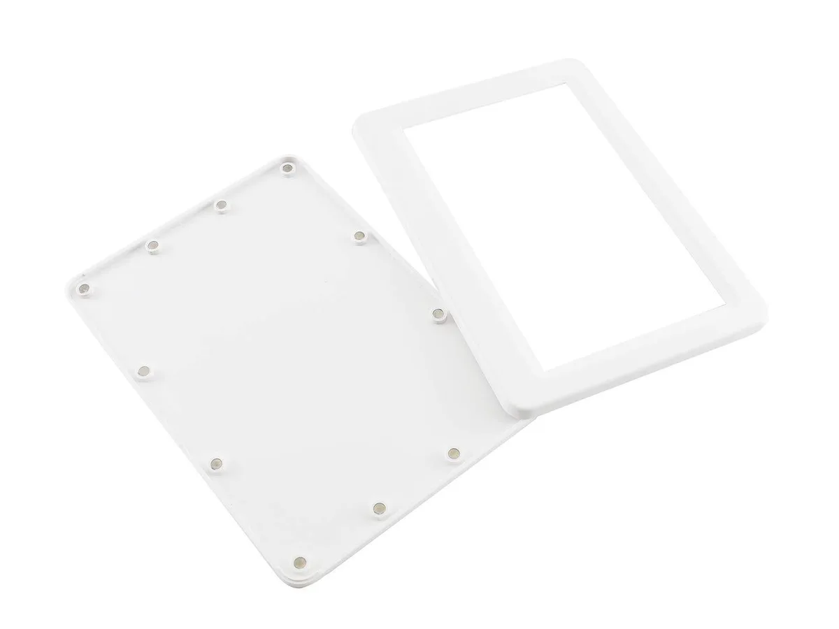 ABS plastic protection case for 7.5inch e-Paper panel with clear top cover and side clamping design