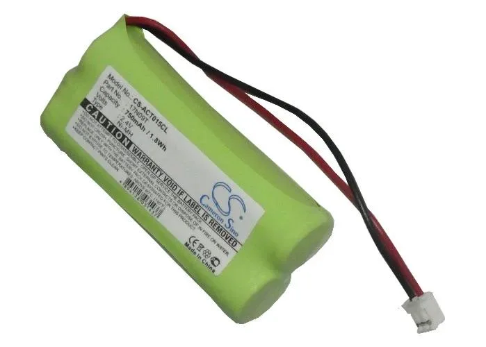 Rectangular replacement battery pack with label showing model compatibility