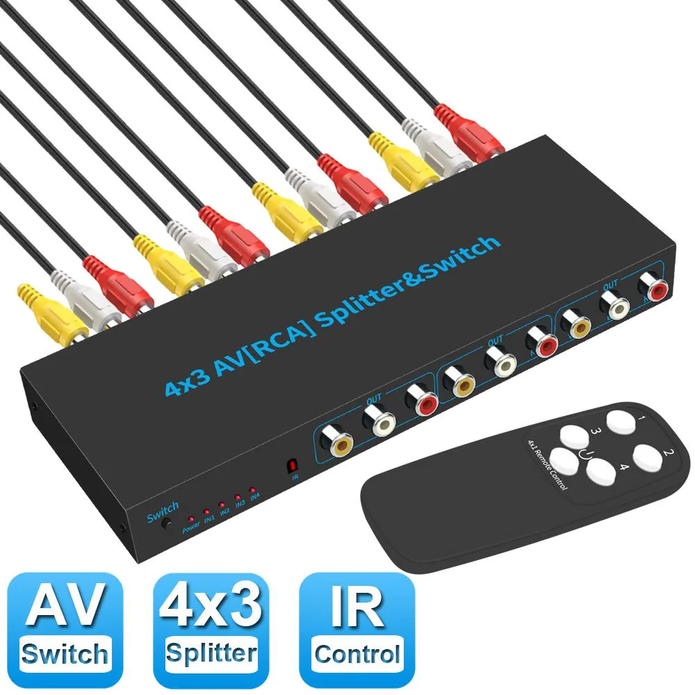 Jansicotek Jansicotek OZQV Composite AV Switch 4 in 3 Out — product photo
