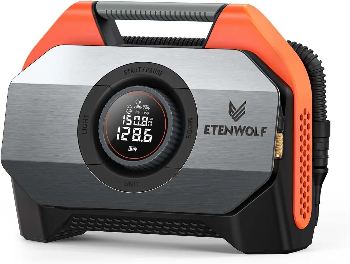 WUQ WUQ Vortex S6 Cordless Air Compressor 19200 mAh Vivid Orange Car Electronics Accessory — product photo