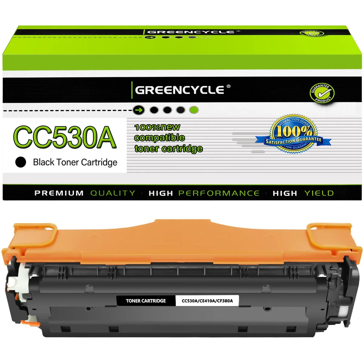 GREENCYCLE GREENCYCLE 304A CC530A Black Toner Cartridge 3500 pages — product photo