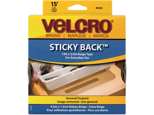 Velcro Velcro 90083 Hook and Loop Fastener Tape, 75 mm x 15 ft, Beige — product photo