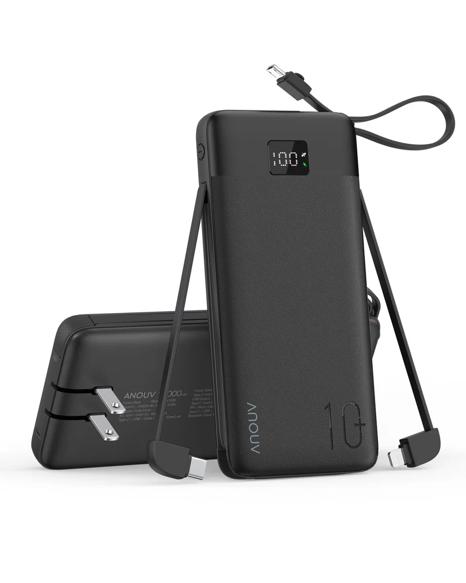  ANOUV TW1006 power bank 10000mAh 22.5W PD Black — product photo