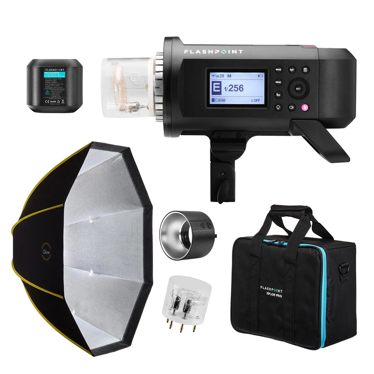 Flashpoint Brand Flashpoint XPLOR 600PRO TTL R2 Monolight Kit Glow ParaSnap 36 Softbox — product photo