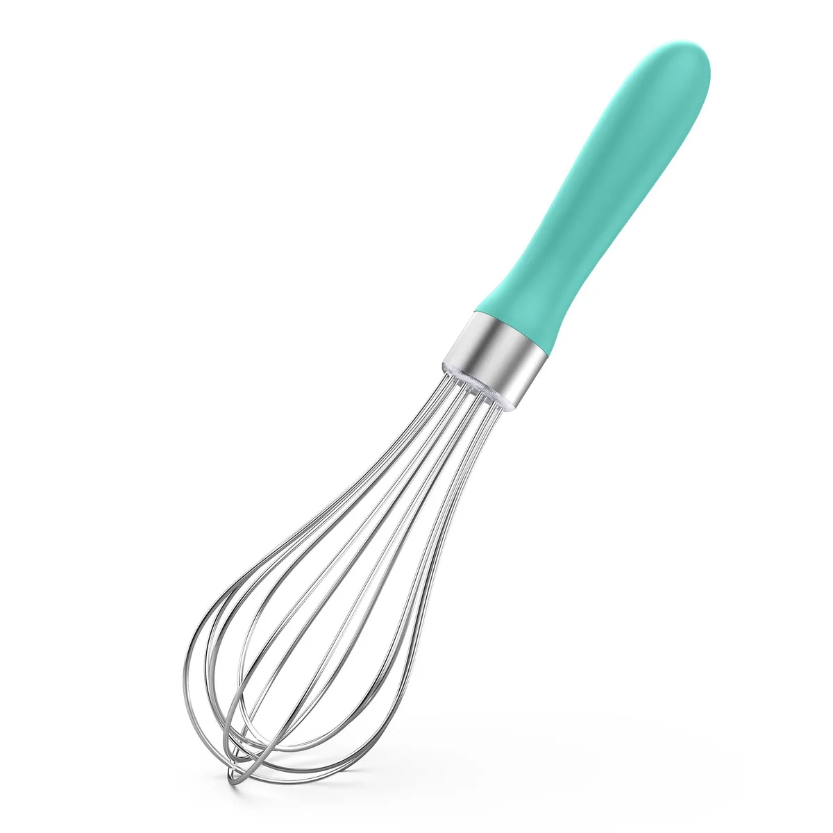 Aqua Sky 9.06 in balloon whisk with bamboo handle and six stainless wires