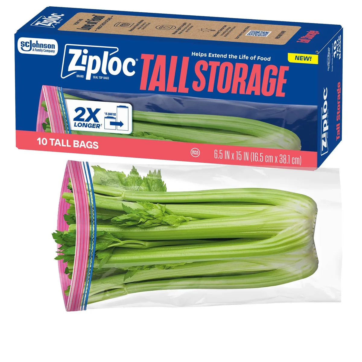  Ziploc 387528 Tall Food Storage Bags, 10 Count — product photo