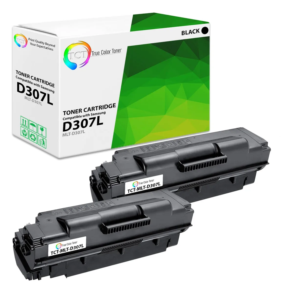 True Color Toner True Color Toner MLT-D307L Black High Yield Toner Cartridge 2 Pack — product photo