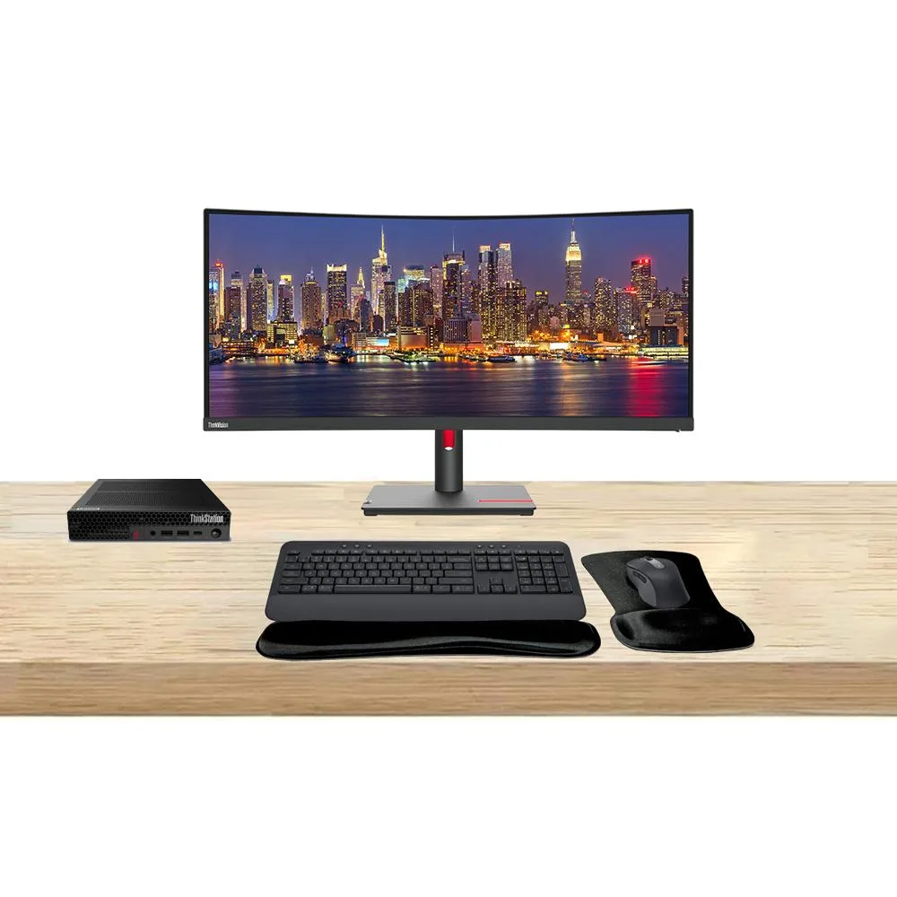 Lenovo Lenovo ThinkStation P3 Tiny i7 32GB 1TB T1000 8GB ViewFinity 34 UWQHD MK650 — product photo