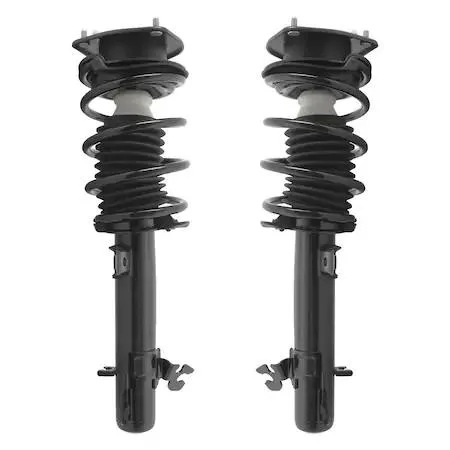 Pair of silver front strut assemblies with springs for Mini Cooper Clubman 2008-2014