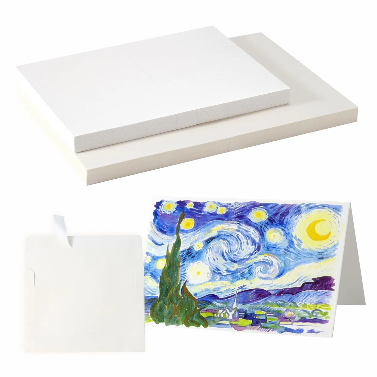  Keketer CWater-4657 30 Pack Watercolor Cards with Envelopes 140lb 300GSM Cotton Paper Craft — product photo