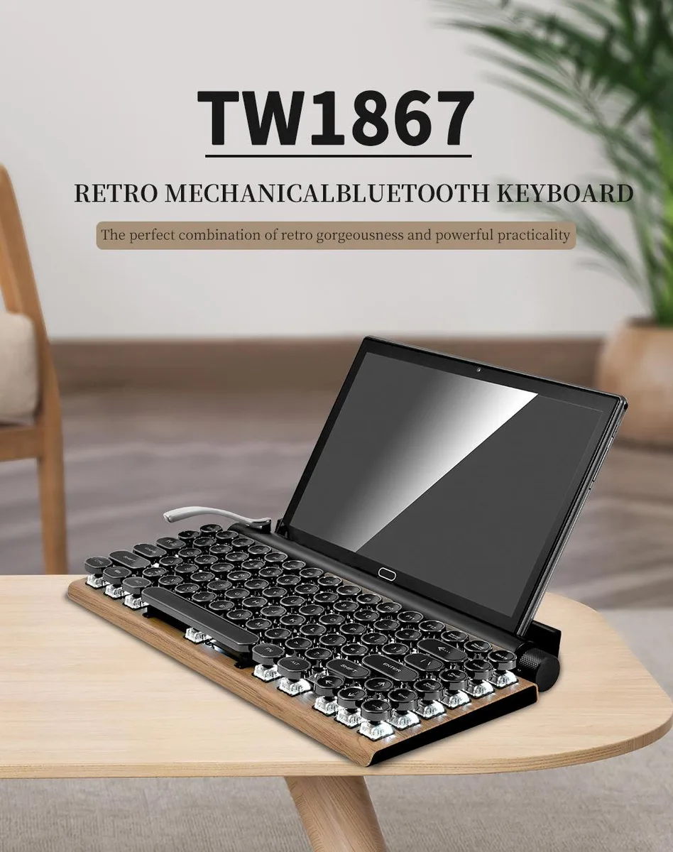 AFRNDK AFRNDK TW1867 gaming keyboard 83 keys Bluetooth 5.0 Walnut — product photo