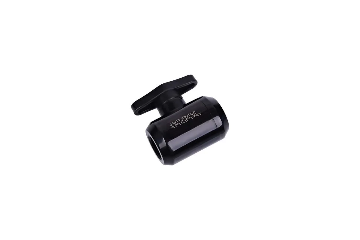 Alphacool Alphacool Eiszapfen G1/4 2-Way Ball Valve Deep Black 17142 — product photo