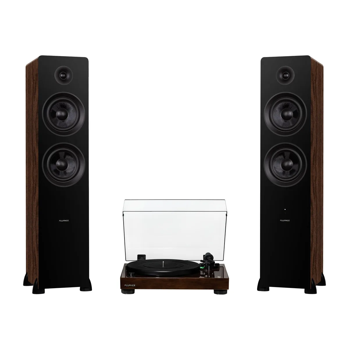 Fluance Fluance RT81AI81B Turntable with Ai81 Speakers 150W Natural Walnut — product photo