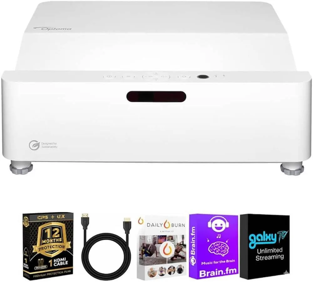 OPTOMA OPTOMA 1080p Laser Home Theater Projector Streaming Bundle — product photo