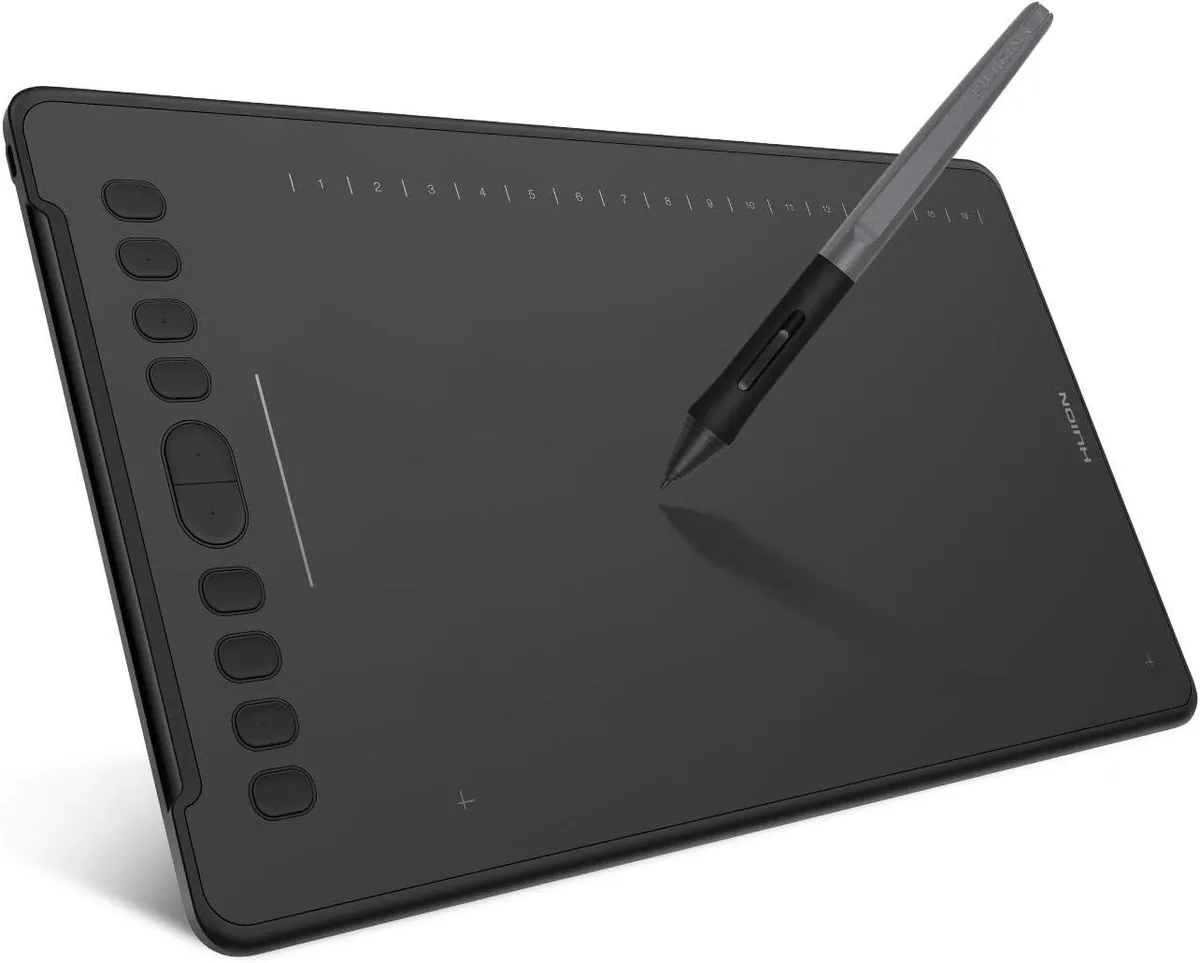 BFKK BFKK Inspiroy H1161 graphics tablet 8192 pressure 10+16 keys touch strip black — product photo