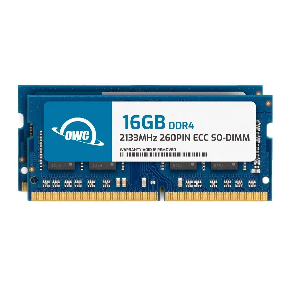 OWC OWC 32GB (2x16GB) DDR4 2133MHz CL15 ECC SODIMM 1.2V 260-pin laptop RAM — product photo