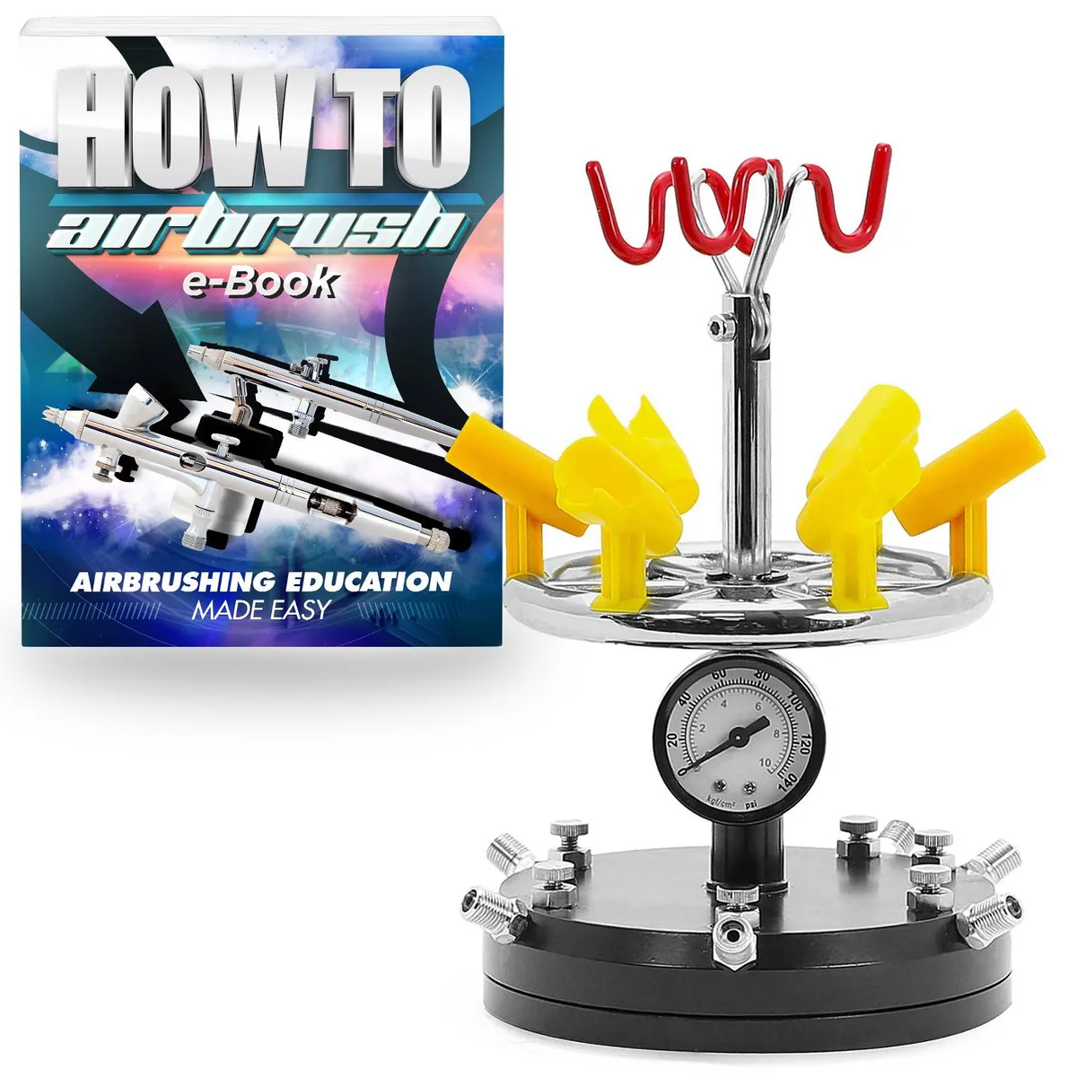 POINTZERO POINTZERO Hold-88M Airbrush Holder Station with 6-Way MAC Splitter Manifold — product photo
