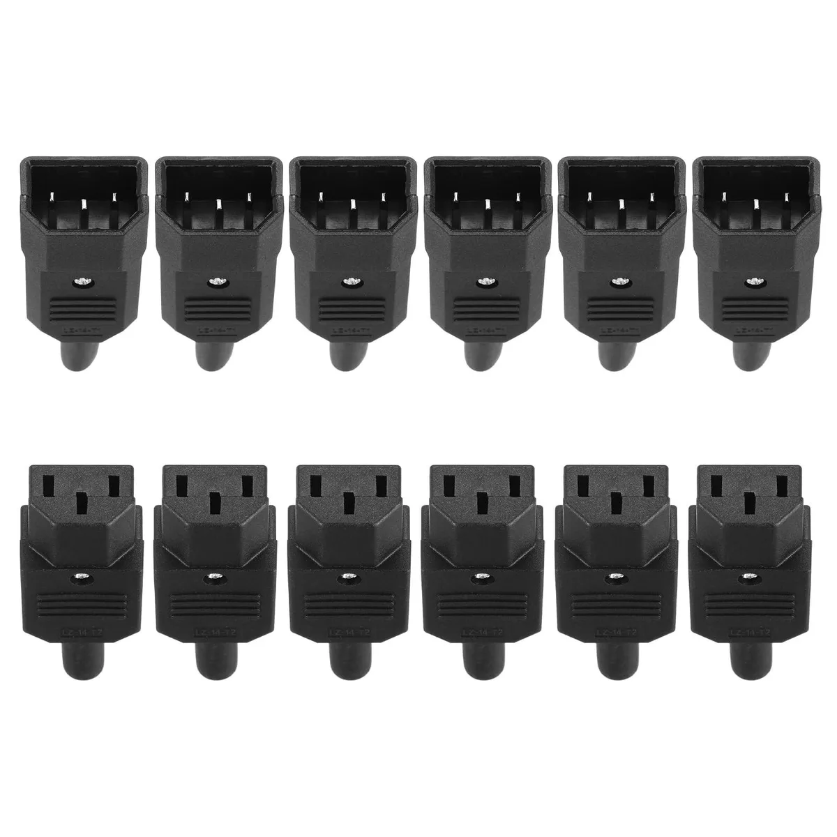 UXCell UXCell 6-Pair IEC320 C13 C14 Panel Mount Adapter 2 in 1 Accessory — product photo
