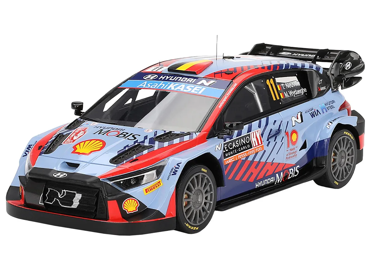 Top Speed Top Speed Hyundai i20 N Rally1 Hybrid #11 1/18 2024 Monte Carlo Winner hobby collectible — product photo