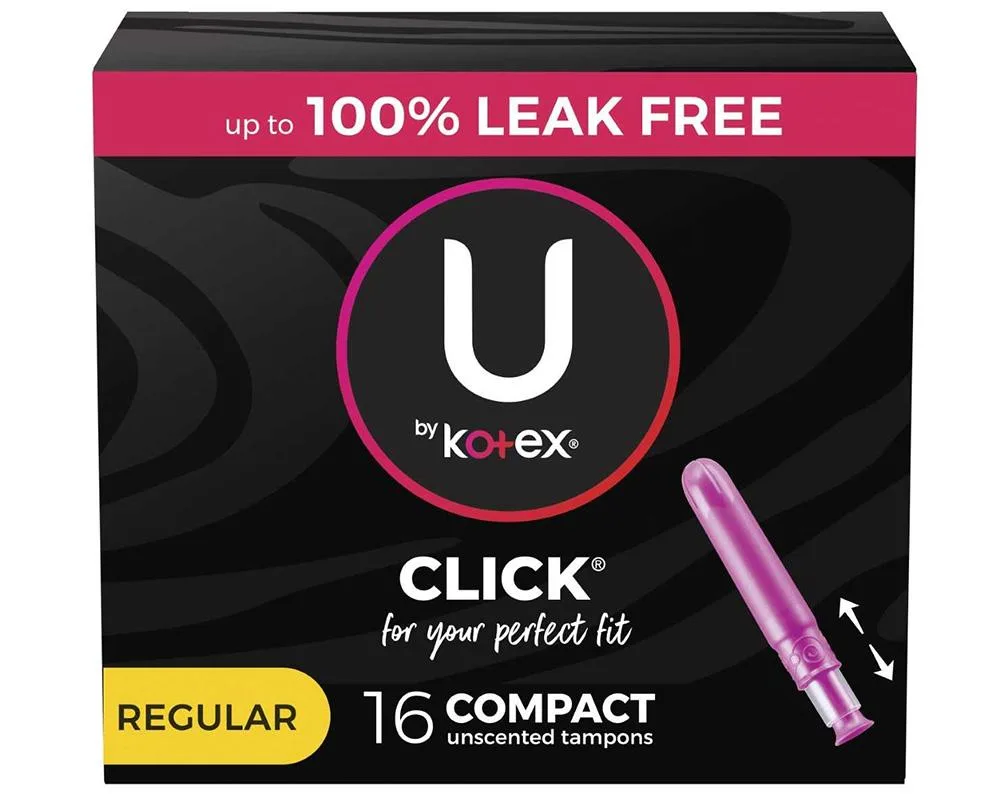 Kimberly-Clark Professional Kimberly-Clark Professional KI53445 U by Kotex Click Compact Tampons Unscented Regular 16 ct — product photo