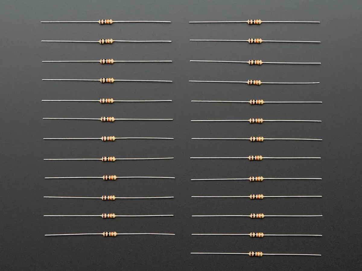 Adafruit Adafruit Through-Hole Resistors 10K ohm 5% 1/4W 25 pack engineering development tool — product photo