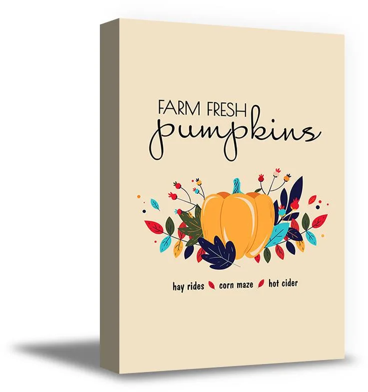 Awkward Styles Awkward Styles Thanksgiving Canvas Wall Art Give Thanks Animal 8" x 10 — product photo
