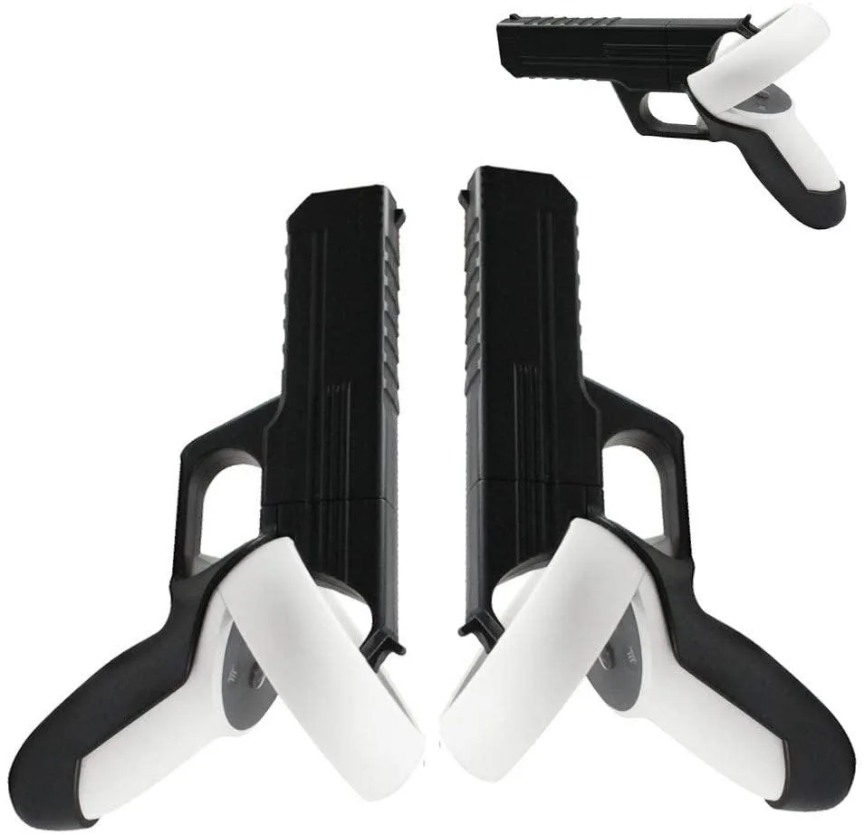 TROPRO TROPRO Pistol Grip for Oculus Quest 2 Controllers VR (Black) — product photo