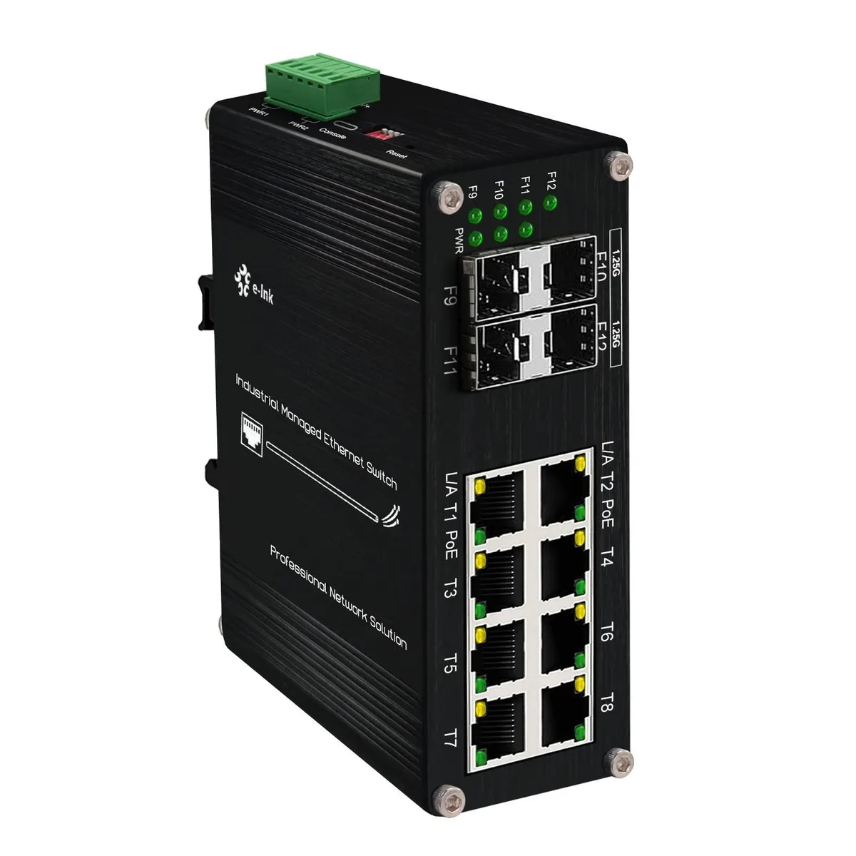 Alphacool Alphacool 2 in 1 accessory 8-port PoE switch 4 SFP 30W 240W -40C 80C — product photo