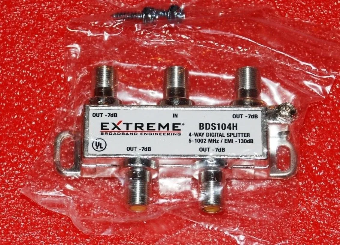 Extreme Extreme BDS104H 4-Way HD Digital Coax Splitter 5-1000MHz — product photo