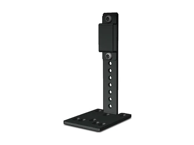 Black metal bracket kit for cable ladder elevation, includes mounting hardware