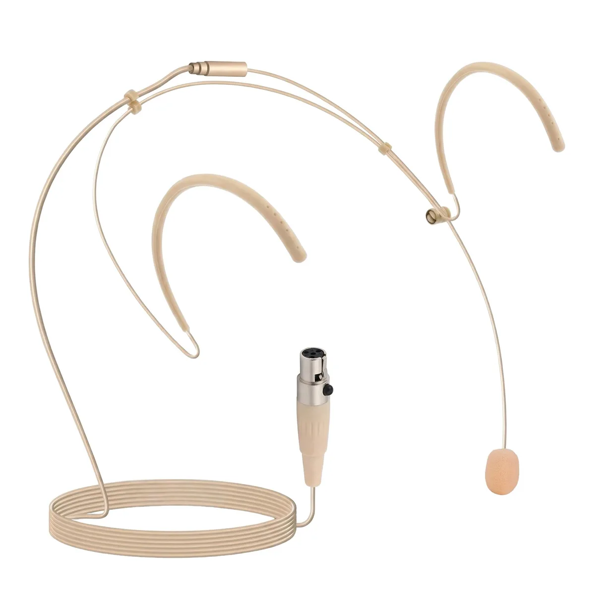  Pyle PMHMS20 Beige Over-Ear Headset Microphone 4-Pin Mini XLR 3.9ft Cable — product photo