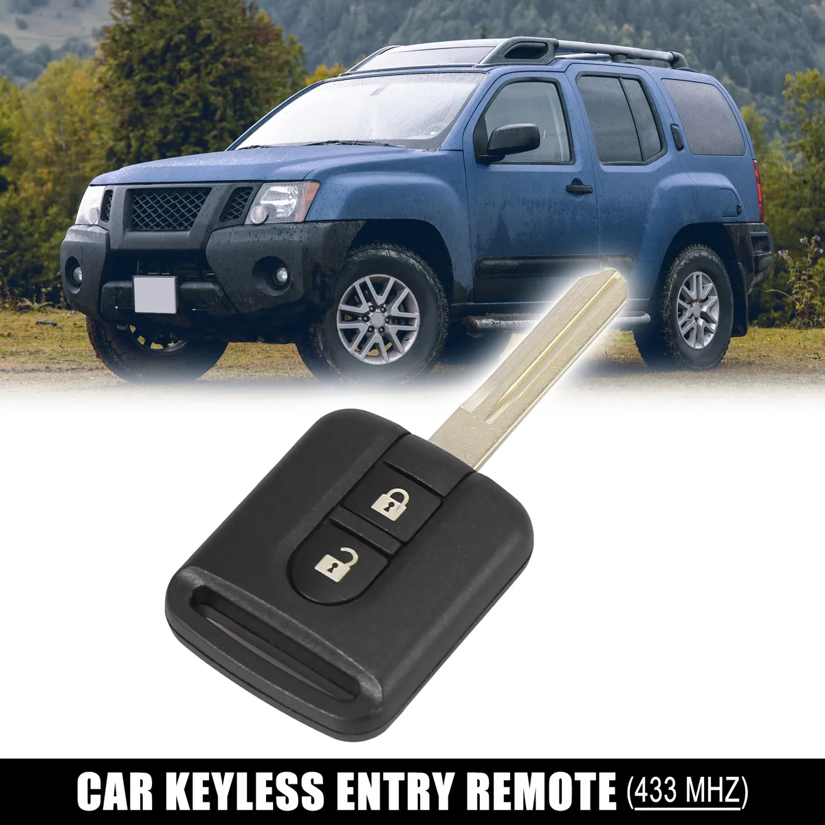 Unique-Bargains Unique-Bargains Replacement Key Fob 433MHz for Nissan Micra K12 Navara D40M Qashqai J10 5WK4 876 — product photo