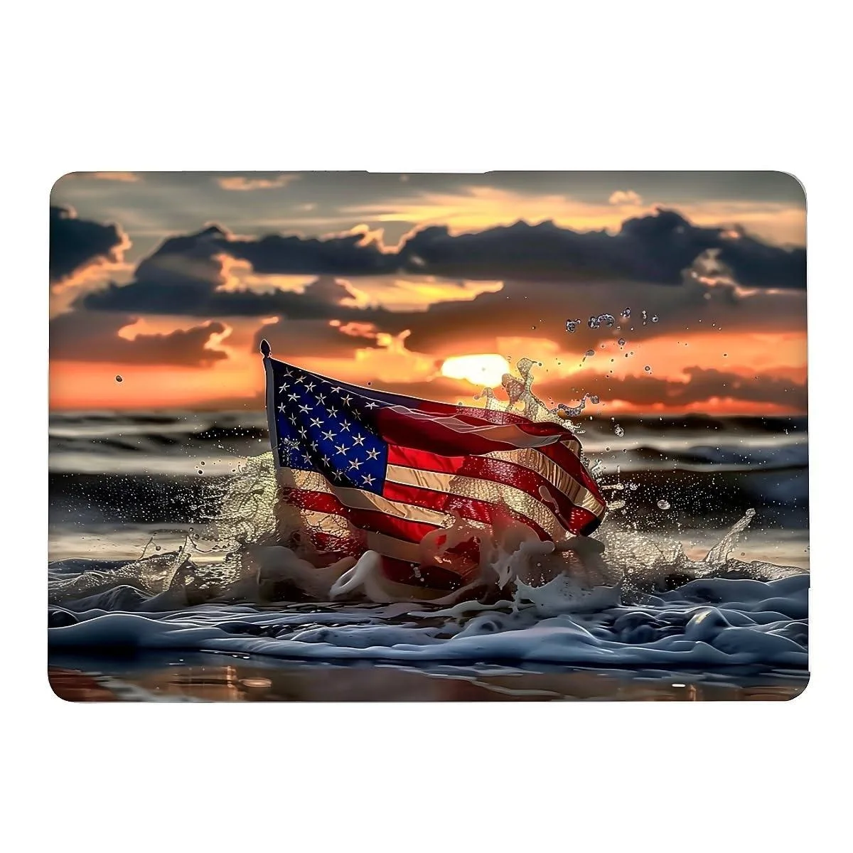 BoYata BoYata 2 in 1 Accessory MacBook Air 13.6 inch 2022 2025 A2681 A3240 Sunset American Flag — product photo