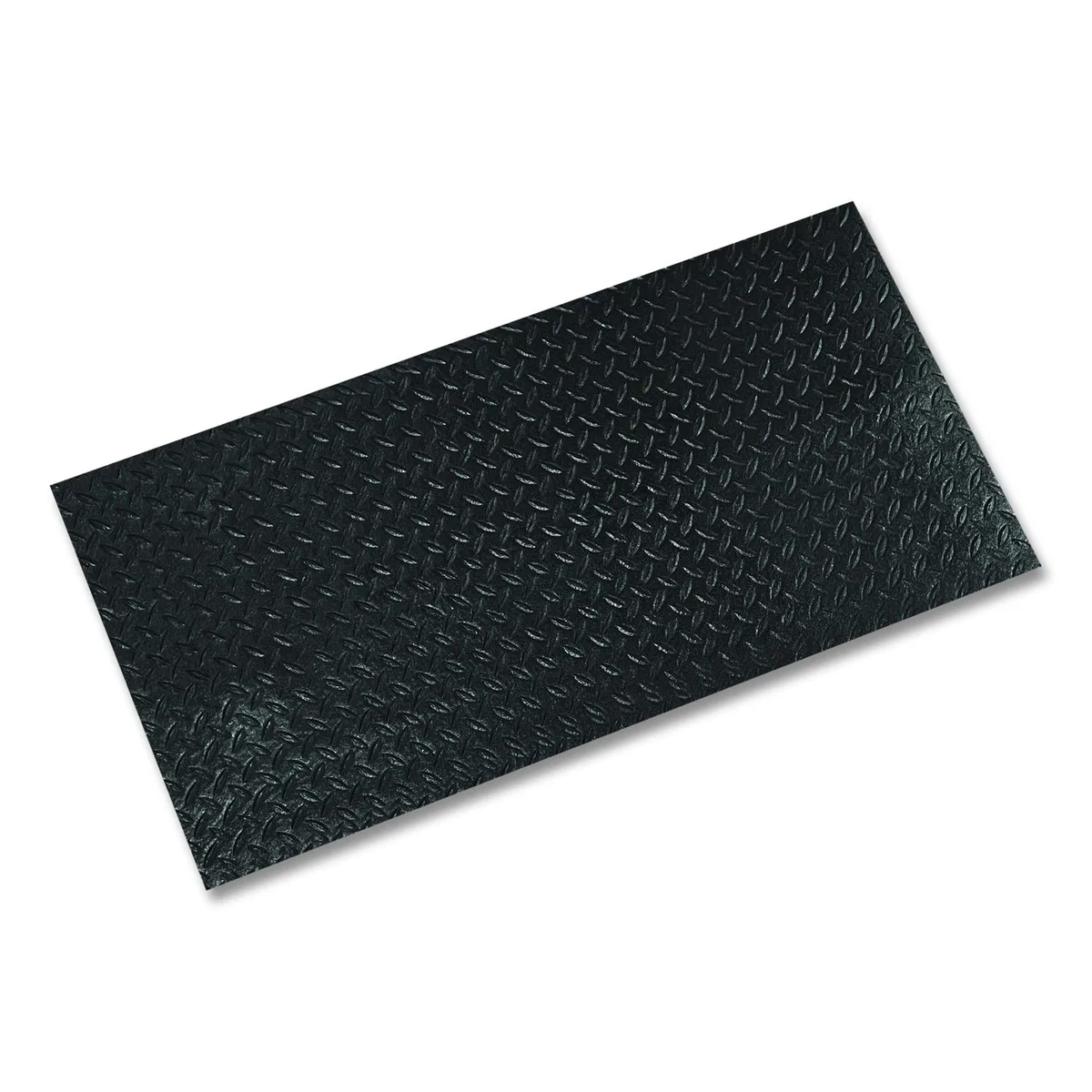 Black rectangular anti-fatigue mat with diamond embossed surface 36 by 60 inches