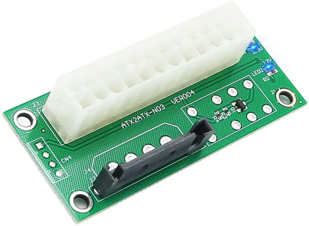 BQZYX+ BQZYX+ Add2PSU Dual PSU Adapter with 3.3V/12V LED, SATA 15-pin & 24-pin ATX — product photo