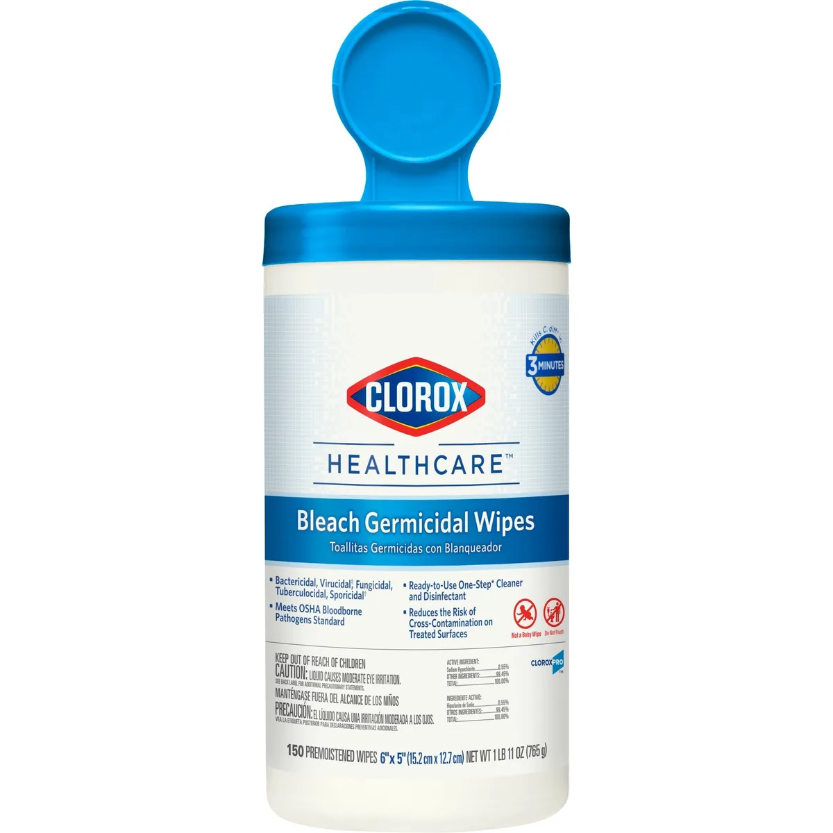 Clorox Clorox Germicidal Bleach Wipes 150 Count 6 Pack CLO30577CT — product photo