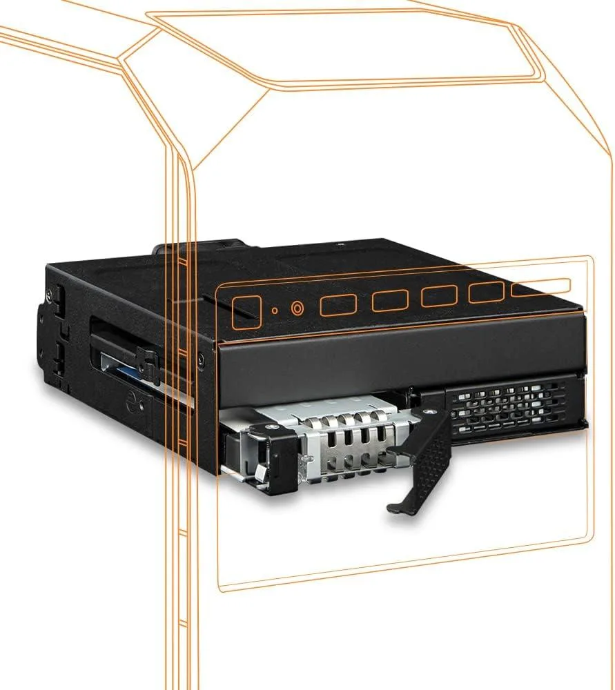 ICY DOCK ICY DOCK ToughArmor MB105VP-B 2 Bay U.2/U.3 NVMe 5.25 Rack — product photo