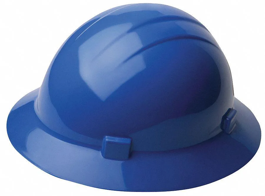 Erb Safety Erb Safety 19226 Full Brim Hard Hat Blue 4-pt Ratchet personal protective equipment — product photo